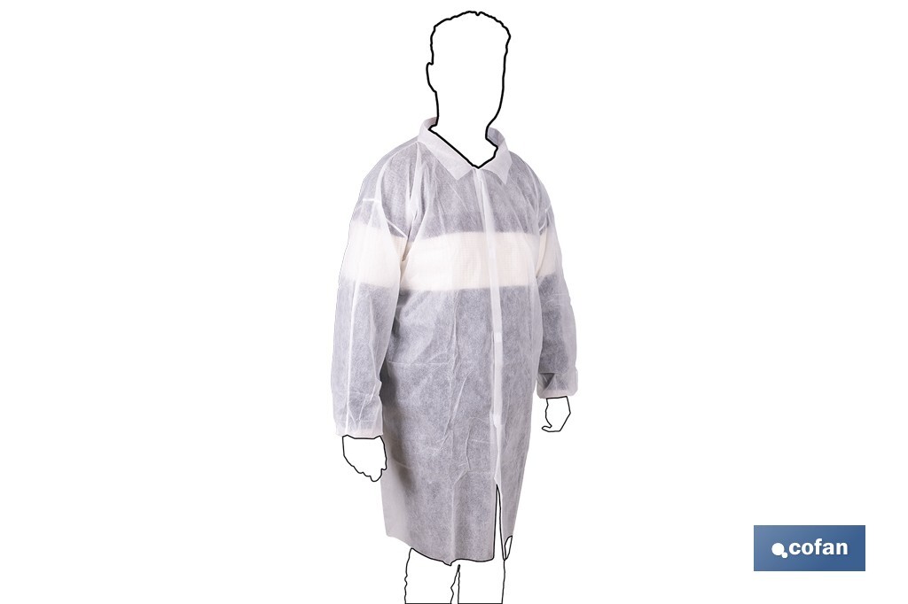 BATA BLANCA DESECHABLE DE PP TALLA ÚNICA