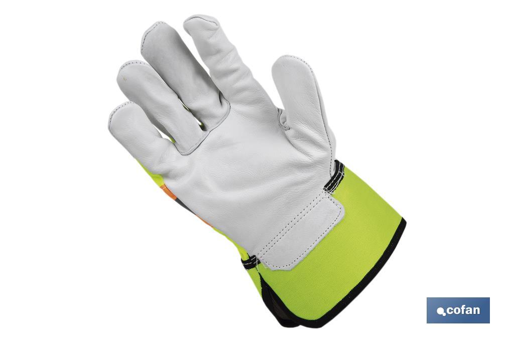 GUANTE VACUNO AMERICANO AMARILLO FLÚOR TALLA 10