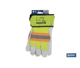 GUANTE VACUNO AMERICANO AMARILLO FLÚOR TALLA 10