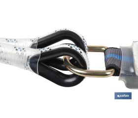 ESLINGA BIFURCADA DE CUERDA TRENZADA CON ABSORBEDOR DE ENERGÍA 1,50 M Y 2 GANCHOS