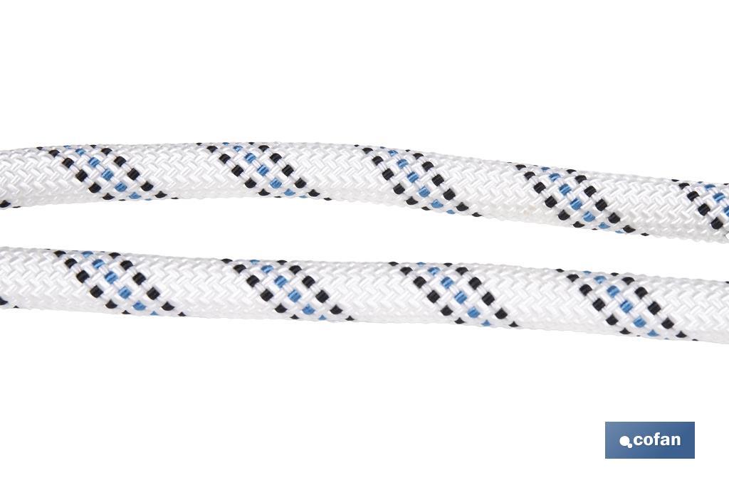 ESLINGA BIFURCADA DE CUERDA TRENZADA CON ABSORBEDOR DE ENERGÍA 1,50 M Y 2 GANCHOS