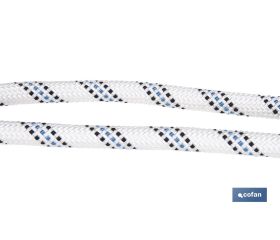 ESLINGA BIFURCADA DE CUERDA TRENZADA CON ABSORBEDOR DE ENERGÍA 1,50 M Y 2 GANCHOS