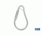 Gancho con bloqueo automático | Mosquetón de alta resistencia y seguridad | Material: acero | Resistencia: 23 kN | Apertura: 59 mm