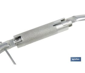 GANCHO DE ACERO CON BLOQUEO AUTOMÁTICO APERTURA 59 MM RUPTURA +23 kN