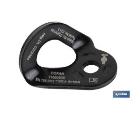 Placa de anclaje conforme a EN 795:2012 | Anclaje tipo A | Material: Acero | Resistencia: 23 kN | Fijación de Ø10,5 mm
