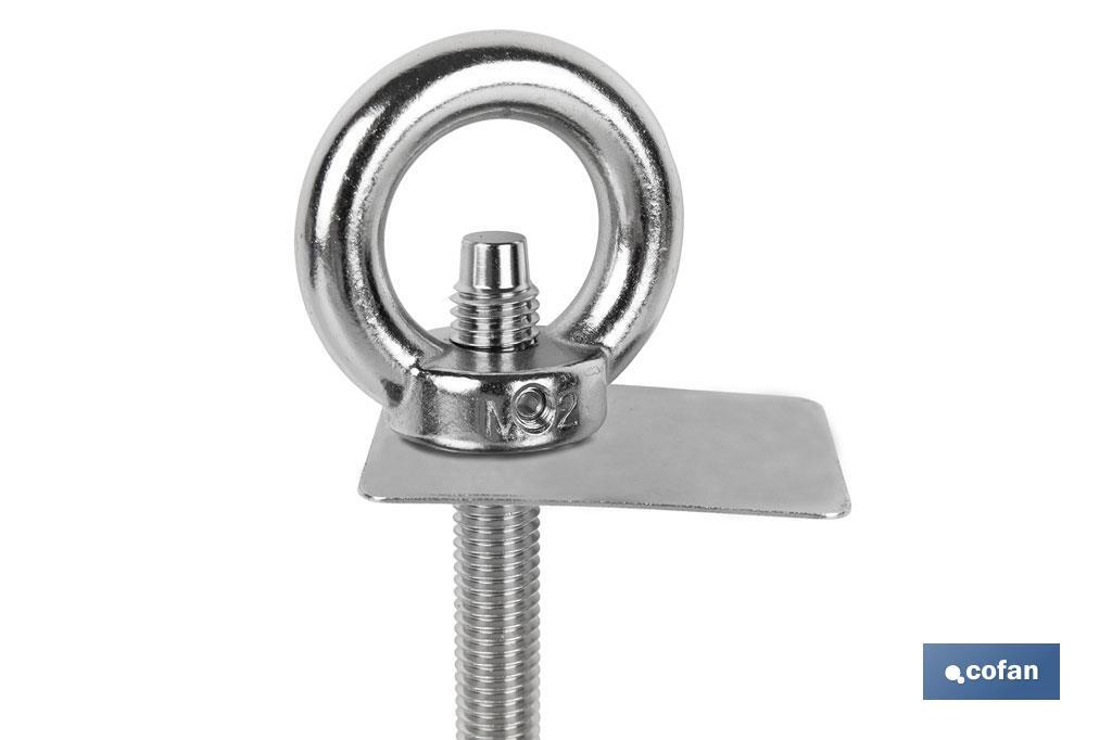 PUNTO DE ANCLAJE INOX. M12 RUPTURA +23 kN