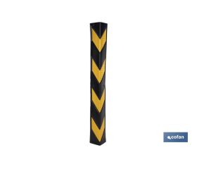 Esquinero Recto | Colores: amarillo y negro | Medidas: 8 x 800 x 100 mm