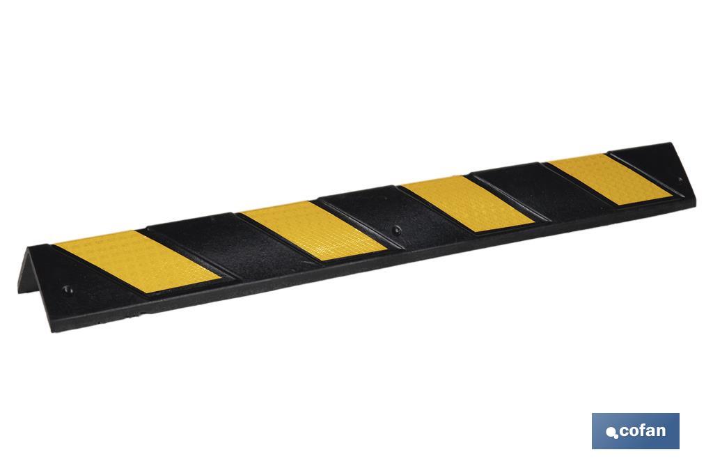 ESQUINERO RECTO 800X100X8MM AMAR/NEGRO