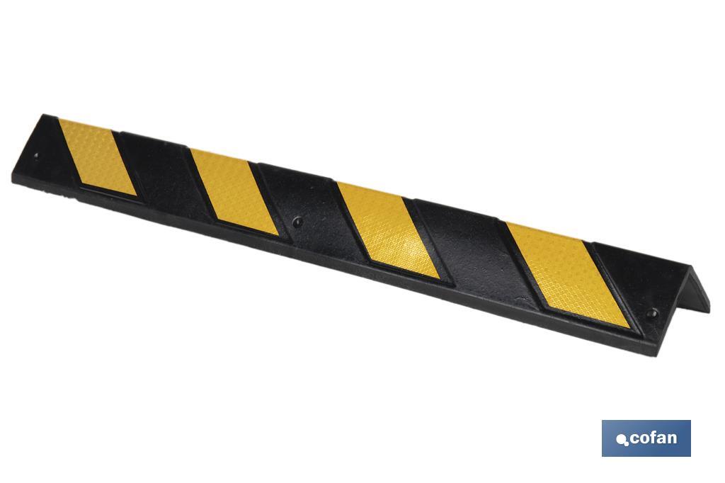 ESQUINERO RECTO 800X100X8MM AMAR/NEGRO