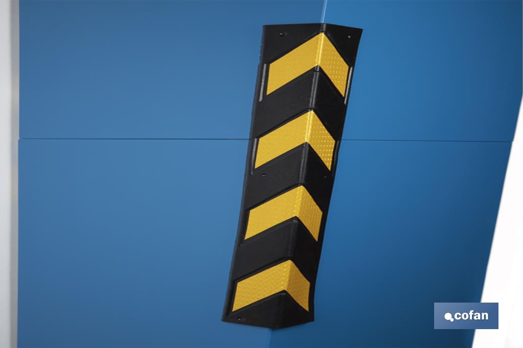 ESQUINERO RECTO 800X100X8MM AMAR/NEGRO