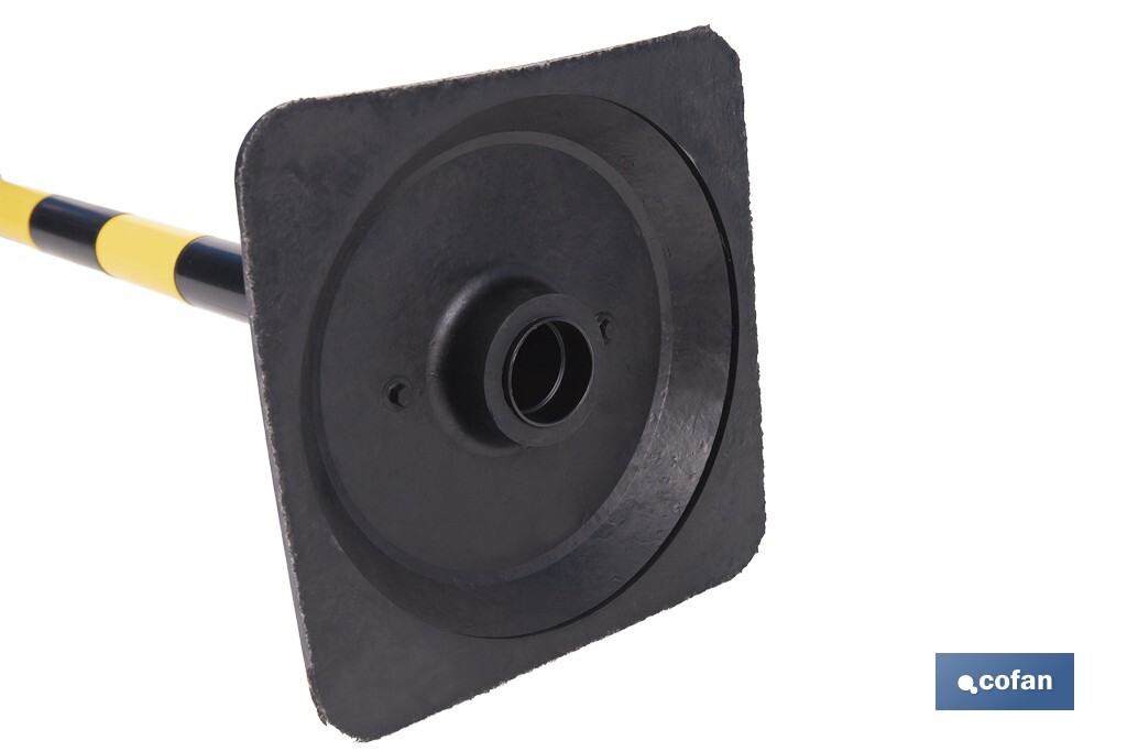 POSTE Y BASE PARA CADENA (AMAR/NEGRO) 1M