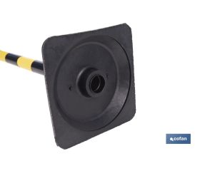 POSTE Y BASE PARA CADENA (AMAR/NEGRO) 1M