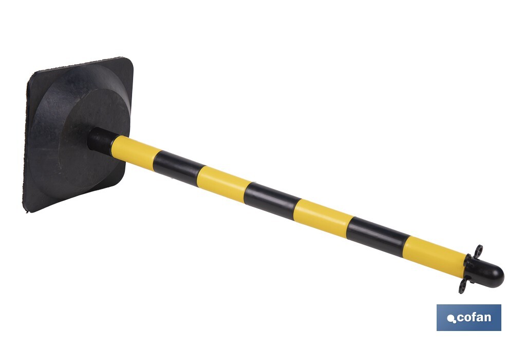 POSTE Y BASE PARA CADENA (AMAR/NEGRO) 1M