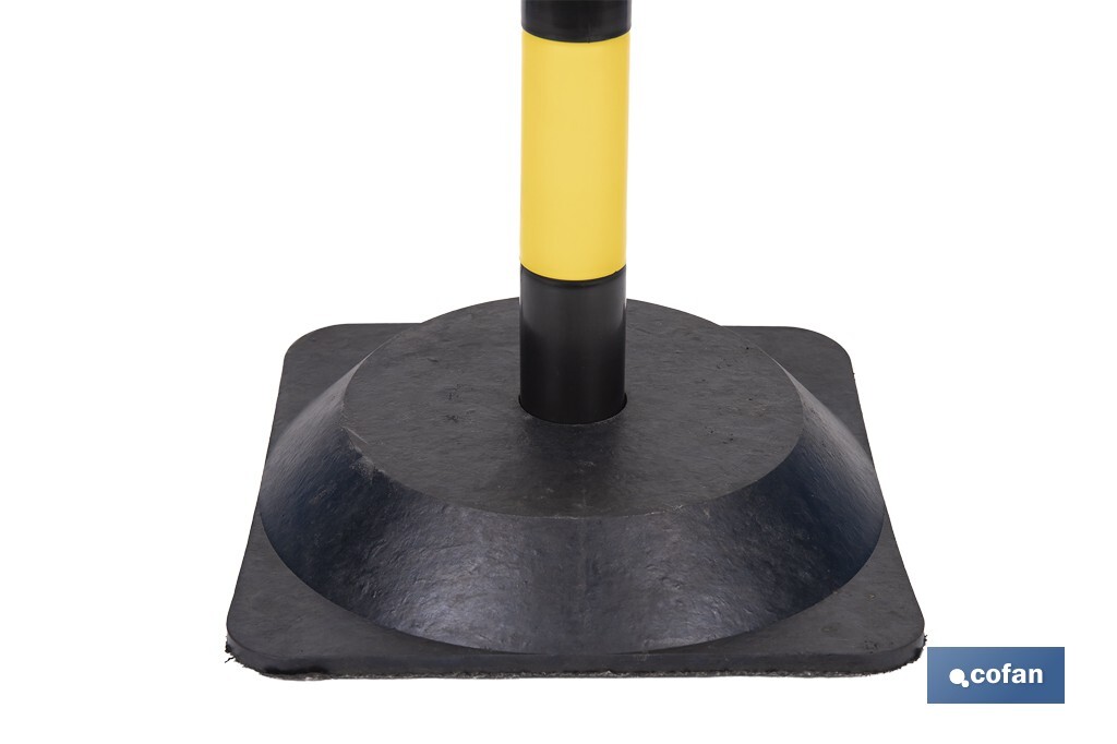 POSTE Y BASE PARA CADENA (AMAR/NEGRO) 1M