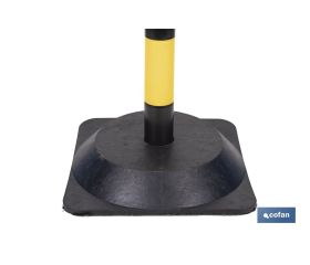 POSTE Y BASE PARA CADENA (AMAR/NEGRO) 1M