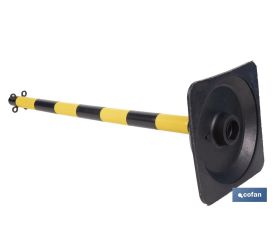 POSTE Y BASE PARA CADENA (AMAR/NEGRO) 1M