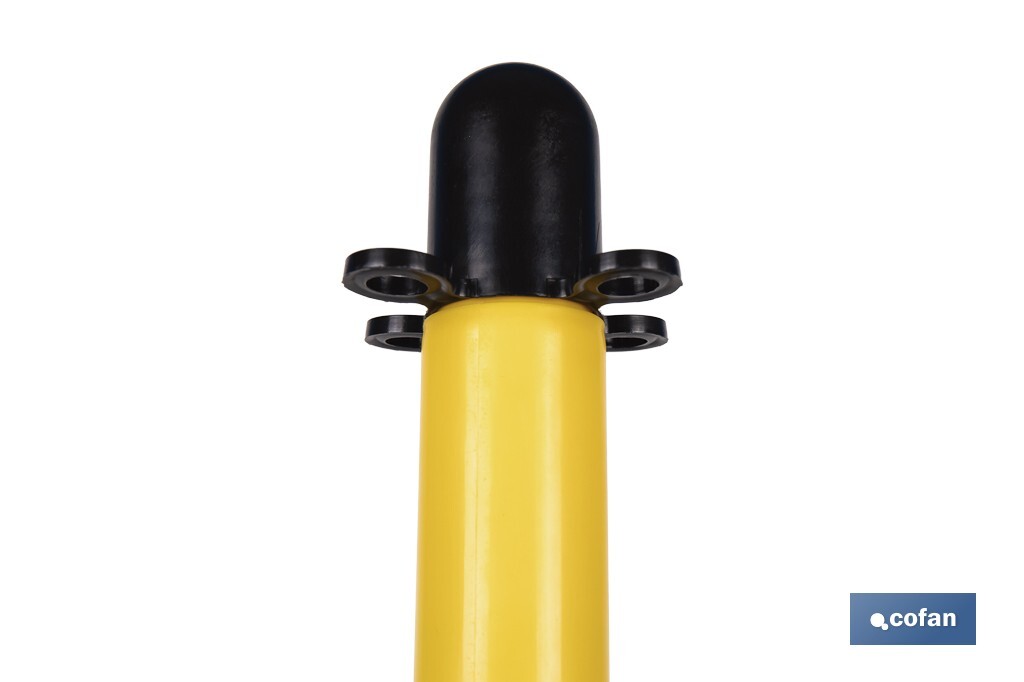 POSTE Y BASE PARA CADENA (AMAR/NEGRO) 1M