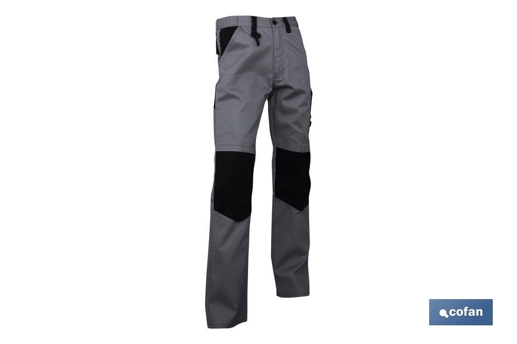 PANTALON TRABAJO LENOIR 280gms/m GRIS-NEGRO T-38