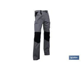 PANTALON TRABAJO LENOIR 280gms/m GRIS-NEGRO T-56