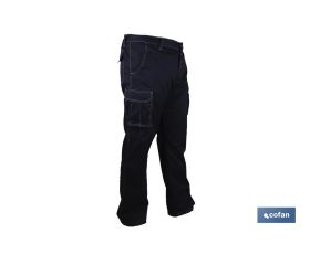 Pantalón de Trabajo Elástico Tipo Denim | Tallas de la 38 a la 64 | Color Azul Marino