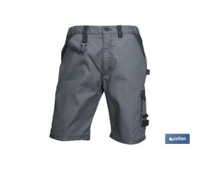 BERMUDAS DE TRABAJO POULSEN 280gms/m GRIS-NEGRO T-60