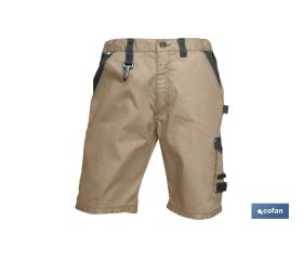 BERMUDAS DE TRABAJO POULSEN 280gms/m GRIS-NEGRO T-60