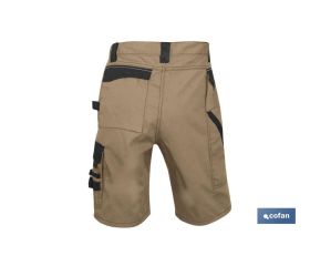 BERMUDAS DE TRABAJO POULSEN 280gms/m GRIS-NEGRO T-60