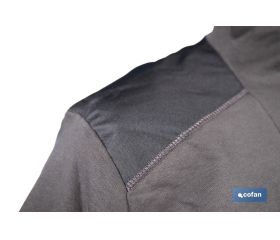 SUDADERA CUELLO CREMALLERA 280gms/m GRIS-NEGRO T-XL
