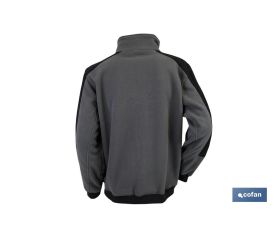 CHAQUETA POLAR MODELO WALKER 370 G/M GRIS-NEGRO TALLA M