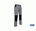 Pantalón de Trabajo | Modelo Plutón | Composición 98% Algodón y 2% Elastano | Color Gris/Negro