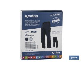 PANTALON TRAB. FLEX. JANO SLIM FIT MARINO/NEGRO T-54