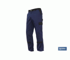 Pantalón de Trabajo | Flex | Modelo Jano | Regular Fit | Composición 97,76% Algodón y 2,24% Elastano | Color Azul Marino/Negro