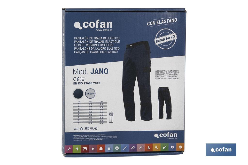 PANTALON TRAB. FLEX. JANO REGULAR FIT MAR/NEGRO T-38