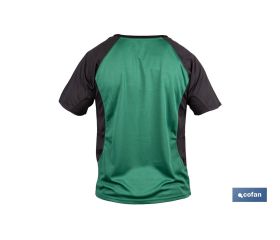 CAMISETA TRANSPIRABLE MODELO PILOTE VERDE-NEGRA 160 g/m2 TALLA-XXXL