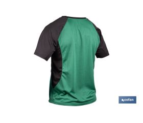 CAMISETA TRANSPIRABLE MODELO PILOTE VERDE-NEGRA 160 g/m2 TALLA-XXXL
