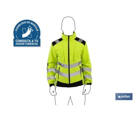 Chaqueta Softshell de Alta Visibilidad | Talla desde la S hasta la XXXL | Color Amarillo y Negro