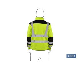 SOFTSHELL DE ALTA VISIBILIDAD MODELO ALFA CENTAURI AMARILLO Y NEGRO TALLA XXL