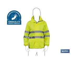 Chaqueta Impermeable de Alta Visibilidad | Tallas desde la S hasta la XXXL | Color amarillo