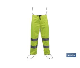 Pantalón de Lluvia de Alta Visibilidad | Tallas desde la S hasta la XXXL | Color amarillo