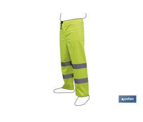 PANTALÓN DE LLUVIA DE ALTA VISIBILIDAD MODELO RIGEL AMARILLA TALLA L