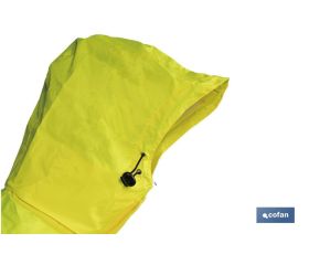 CHAQUETA DE LLUVIA DE ALTA VISIBILIDAD MODELO SAGITARIO AMARILLA Y AZUL TALLA XXXL