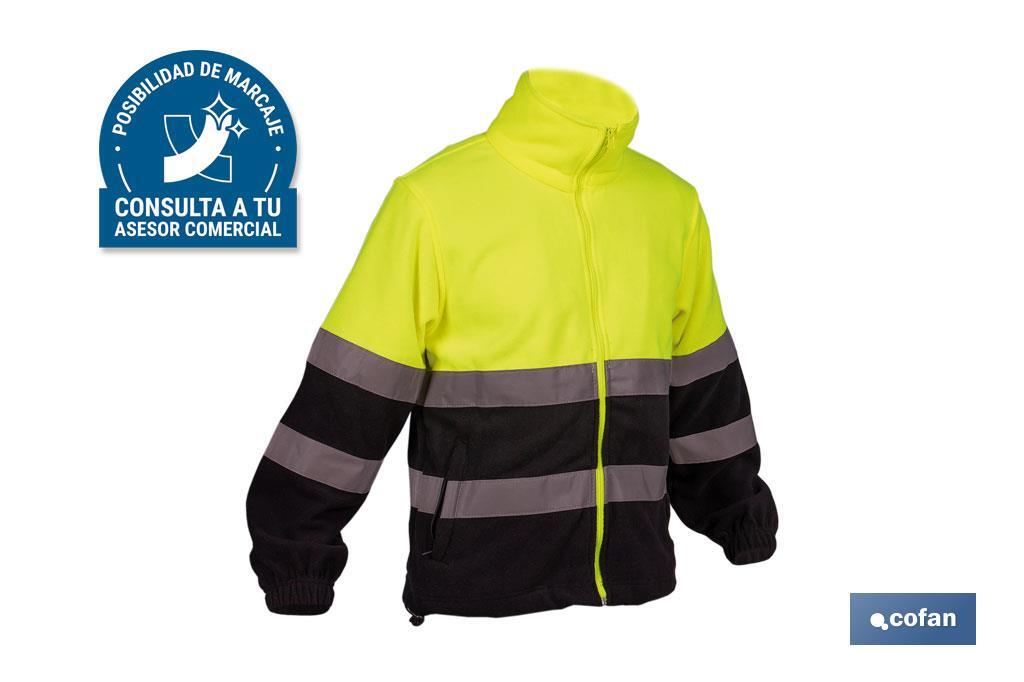 FORRO POLAR DE ALTA VISIBILIDAD MODELO ALTAIR AMARILLO Y AZUL TALLA XXXL