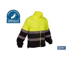Forro polar de alta visibilidad con cierre de cremallera | Color: amarillo y azul | Disponible desde la talla S hasta la XXXL