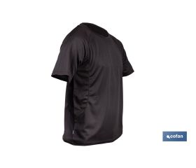 CAMISETA TRANSPIRABLE MODELO PILOTE NEGRA 160 g/m2 TALLA-XXL