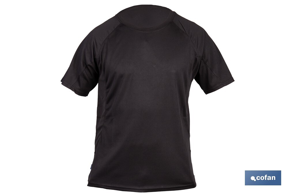 CAMISETA TRANSPIRABLE MODELO PILOTE NEGRA 160 g/m2 TALLA-XXL