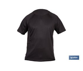 CAMISETA TRANSPIRABLE MODELO PILOTE NEGRA 160 g/m2 TALLA-XXL