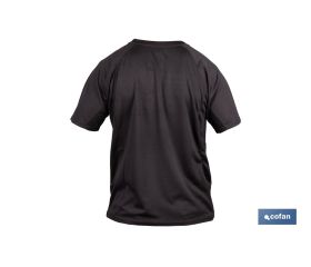 CAMISETA TRANSPIRABLE MODELO PILOTE NEGRA 160 g/m2 TALLA-XXL