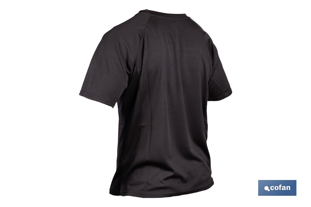 CAMISETA TRANSPIRABLE MODELO PILOTE NEGRA 160 g/m2 TALLA-XXL