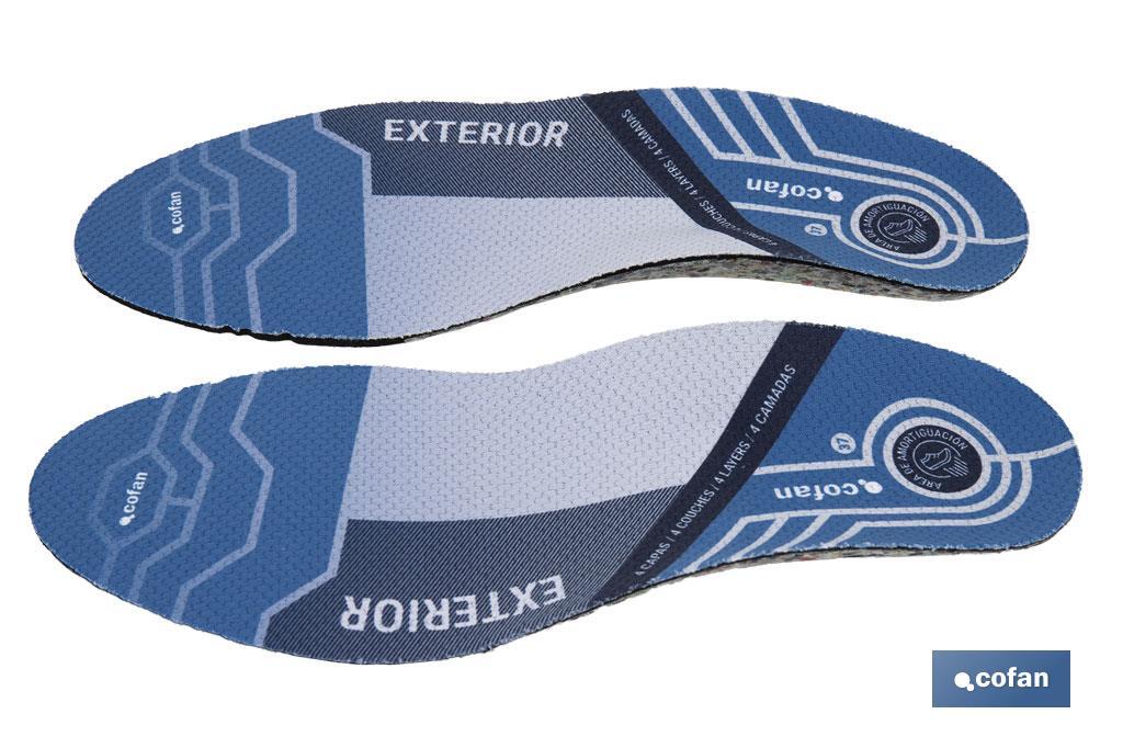 PLANTILLA 4 CAPAS PARA CALZADO PISADA EXTERIOR TALLA 35