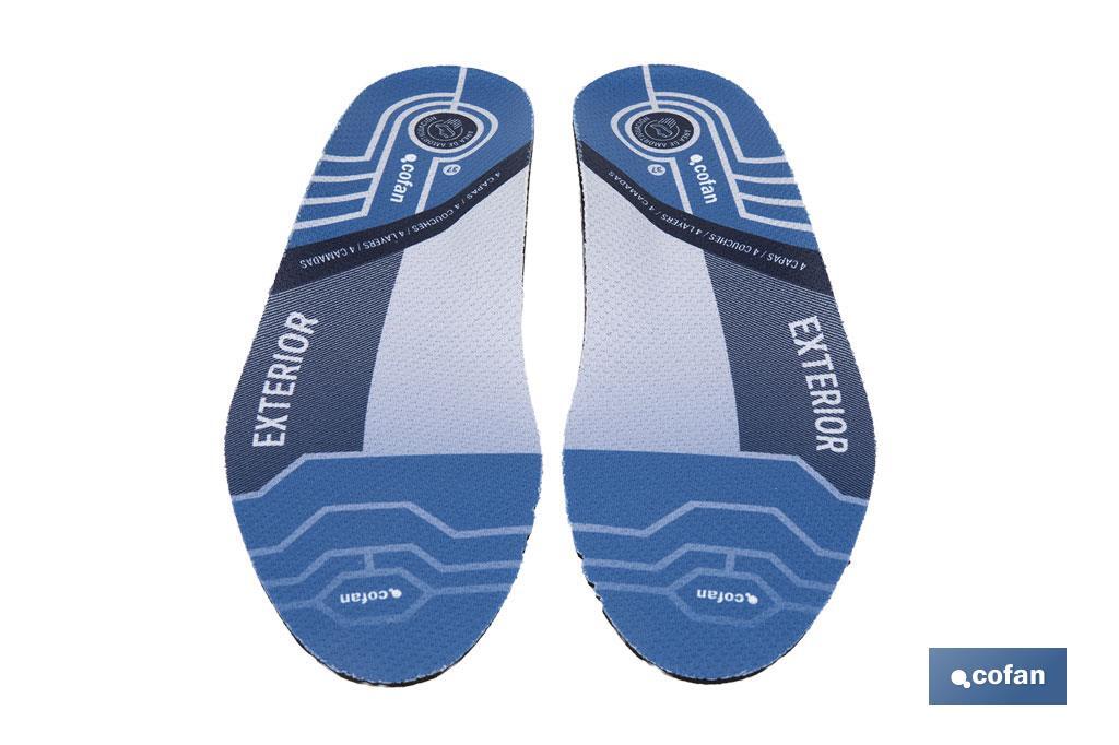 PLANTILLA 4 CAPAS PARA CALZADO PISADA EXTERIOR TALLA 35